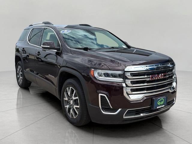 2021 GMC Acadia SLE in Red Mahogany Metallic — front three-quarter view