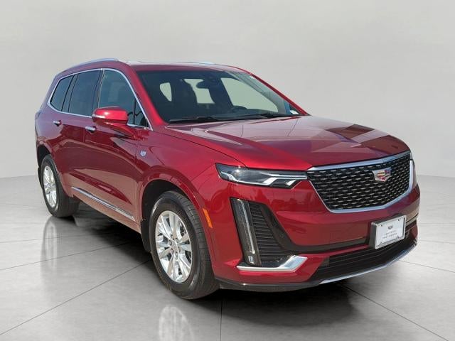 2025 Cadillac XT6 Luxury in Radiant Red Tintcoat — front three-quarter view