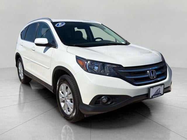 2014 Honda CR-V EX-L in White — front three-quarter view