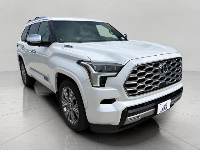 2024 Toyota Sequoia Capstone in Off-White — front three-quarter view